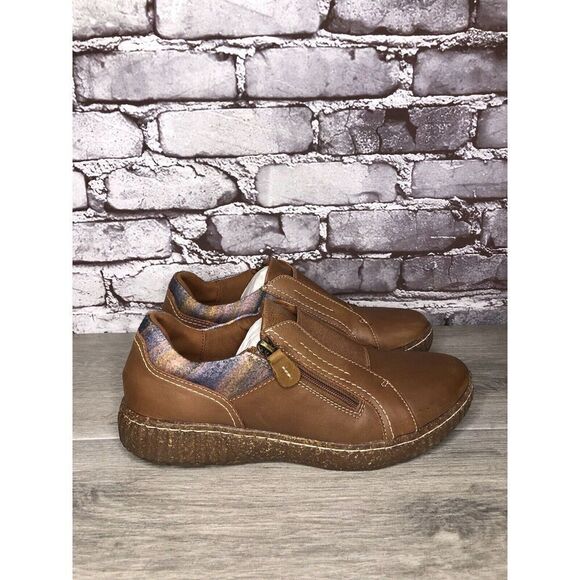 Clarks Collection Caroline Cove Brown Leather Zip Comfort Shoes Women 7.5M US/38 - Picture 3 of 16